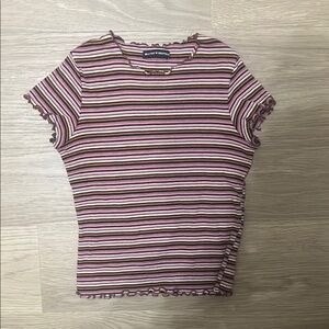 Brandy Melville Red Fitted Ribbed T-Shirt